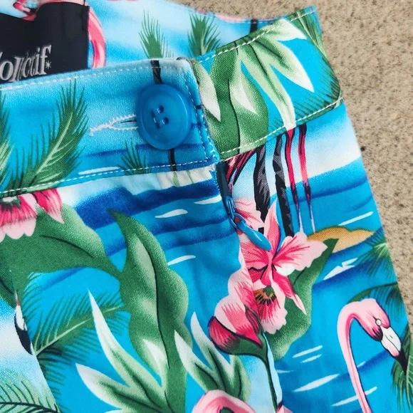 Collectif retro flamingo shorts - Picture 7 of 10